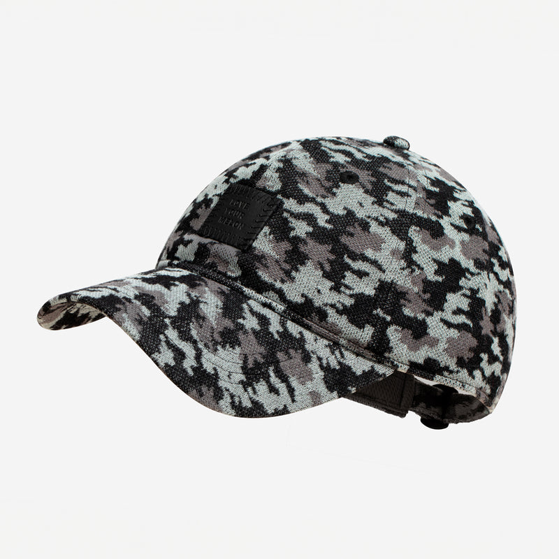Rendered image of a black camo cap