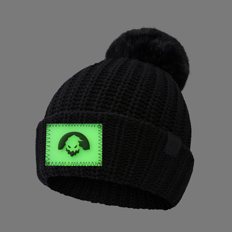 Disney's Oogie Boogie Glow-In-The-Dark Patch Pom Beanie