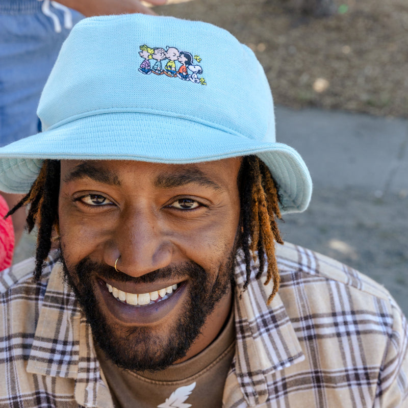 Peanuts Sterling Blue and Light Blue Speckled Hero Bucket Hat