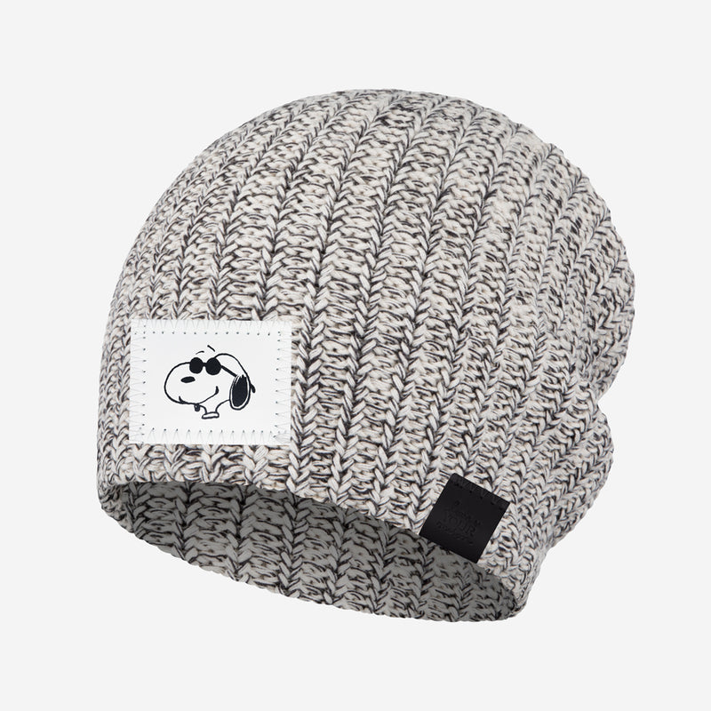 Snoopy Black Speckled Beanie