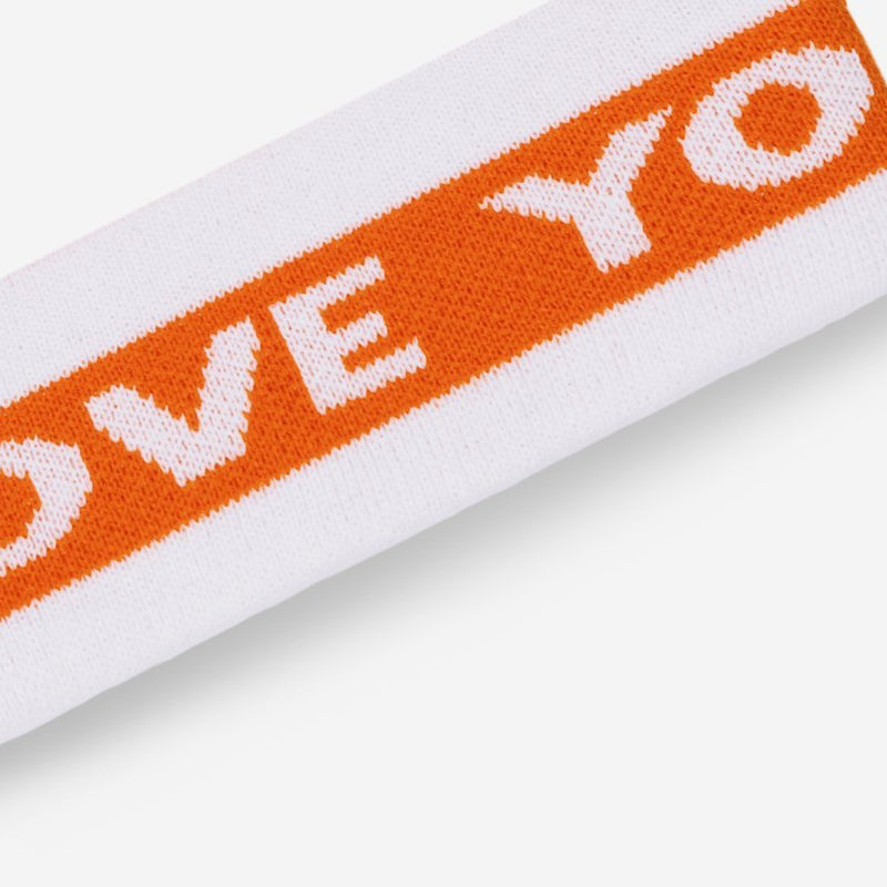 Orange and White Headband