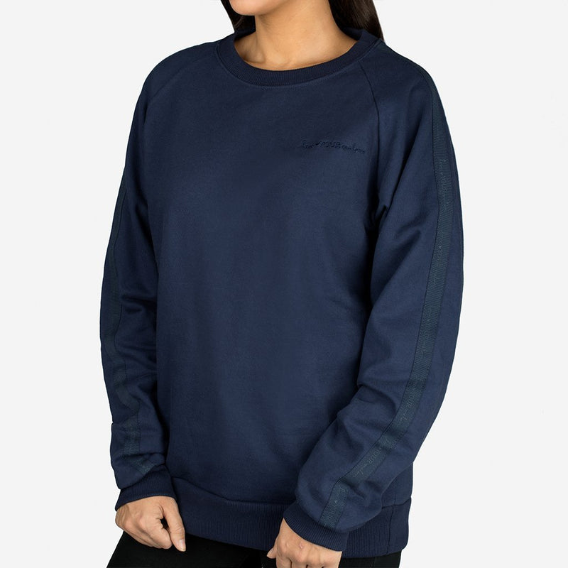 Navy Taped Crew Sweatshirt-Apparel-Love Your Melon