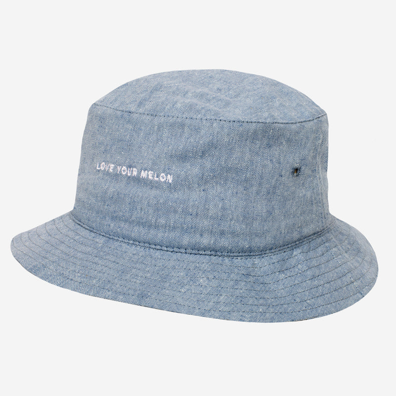 Chambray Linen Bucket Hat
