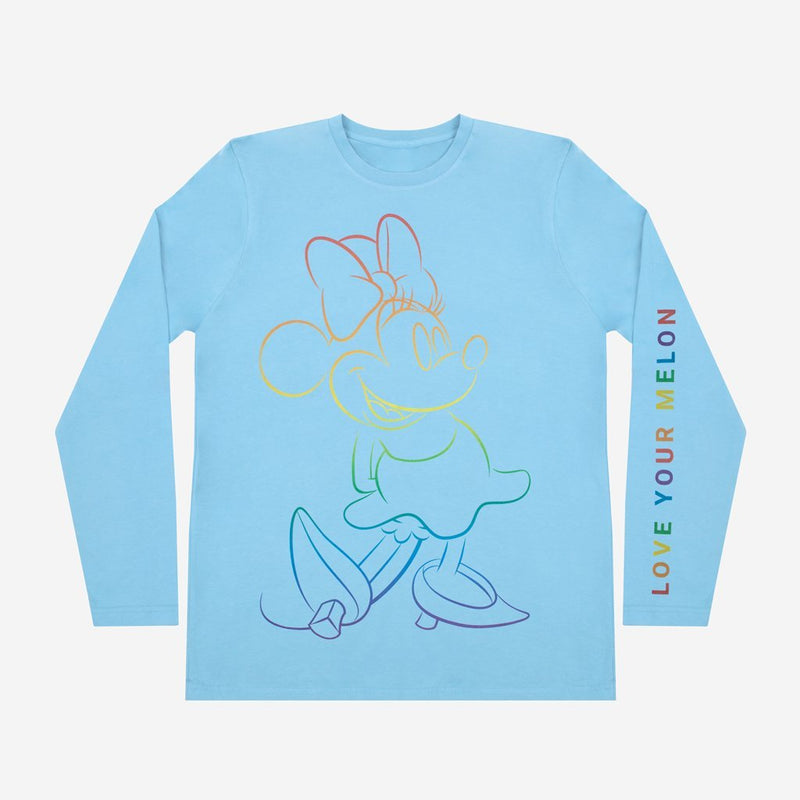 Minnie Mouse PRIDE Light Blue Long Sleeve Shirt