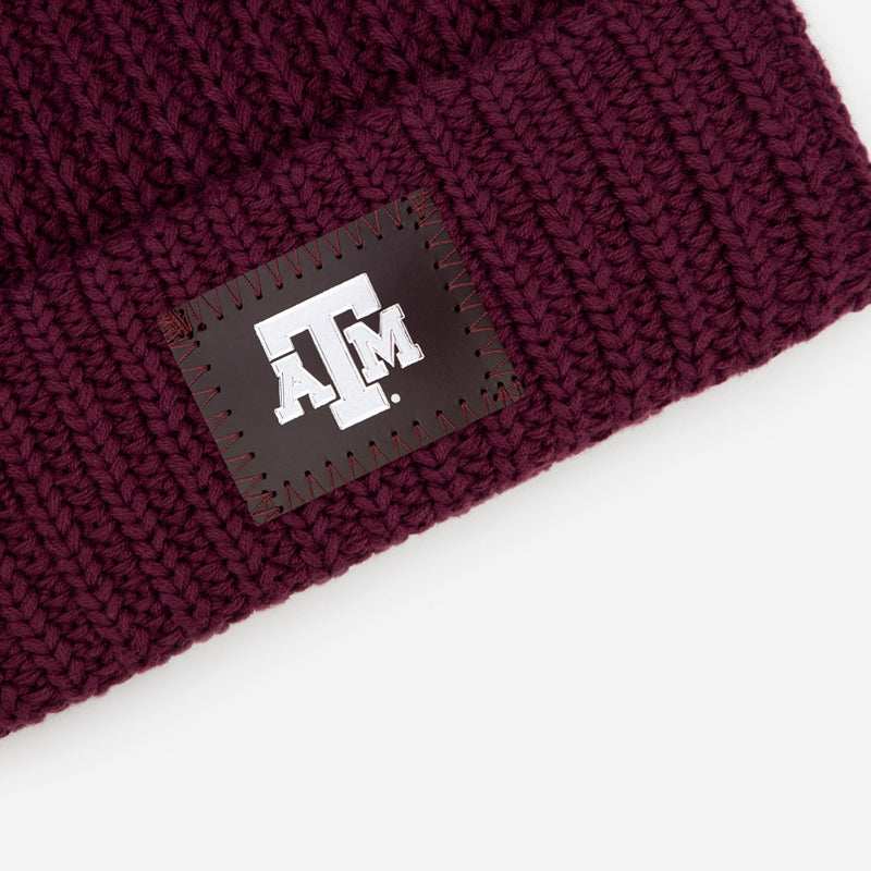 Texas A&M Aggies Burgundy Pom Beanie