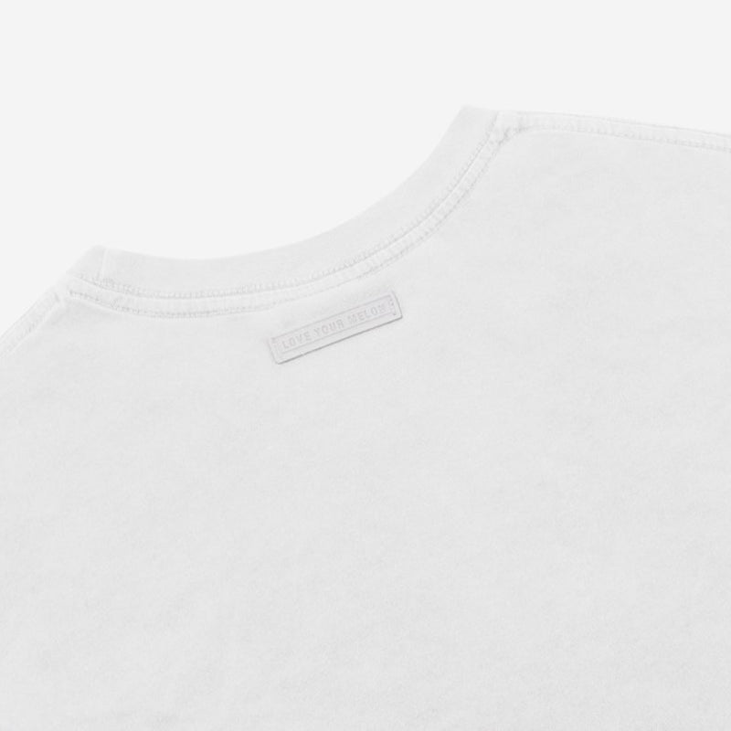 White Knit Hearts Short Sleeve Tee Shirt