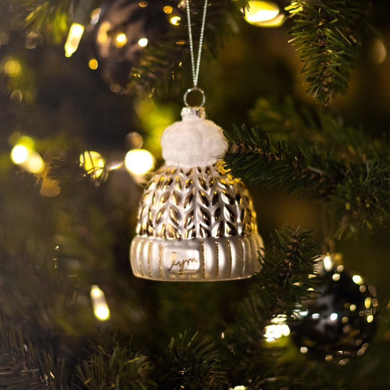 Gold Glass Beanie Ornament